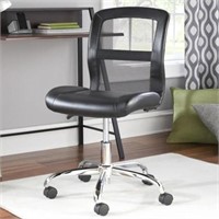 Mid-Back, Vinyl Mesh Task Office Chair, Black