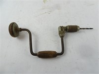 Antique Wood Handle Hand Drill