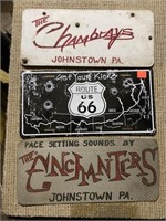 LOCAL JOHNSTOWN ADVERTISING FRONT BUMPER PLATES,