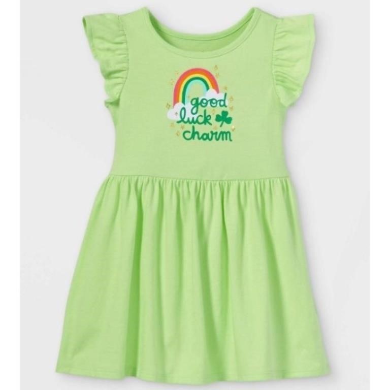 New Toddler Girls' 'Good Luck Charm' Ruffle Dress
