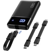 New Portable Charger, Built-in Cables, Power Bank