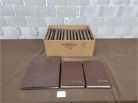 Louis Lamour brown leather hard cover books!