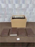 Louis Lamour brown leather hard cover books!