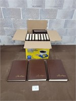 Louis Lamour brown leather hard cover books!