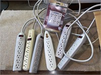 LOT OF POWER STRIPS & 6-OUTLET SURGE PROTECTOR