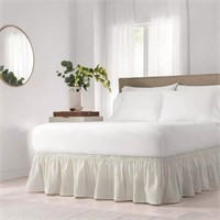 New Wrap Around Solid Ruffled Bed Skirt - EasyFit