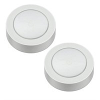 New Wireless Frosted LED Puck Lights - 2 Pack
