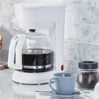 New White 12 Cup Drip Coffee Maker