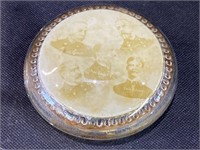 VTG President McKinley Glass Photo Paperweight