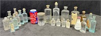 Antique Medicine Assorted Glass Bottles-Lot