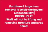 Furniture & large items removal