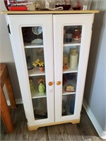 Wood With Glass Doors Cabinet