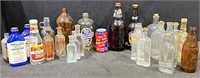 Early Yagers Linament &Antique Glass Bottle -Lot