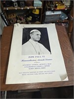 Vtg. Pope Paul VI 1968 Award Dinner Book