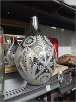 Large Etched Mercury Vase (9x14)