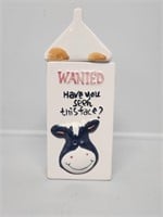 Wanted Milk Carton Cookie Jar
