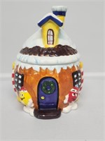 M&M Winter Holiday House Cookie Jar
