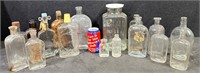 Antique Clear Glass Bottle-Lot