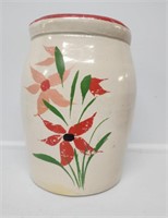 Hand Painted Floral Cookie Jar