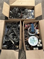 LOT OF VINTAGE MICROPHONES, HEADSETS, AUDIO