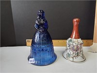 Imperial Cobalt Glass Girl Bell and Japanese Desig