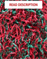 $30  2 LB Green & Red Crinkle Cut Paper Shred