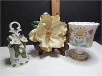 Napcoware Planter, Bell, and Magnolia Hanging