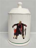 Norman Rockwell Prink Cookie Jar