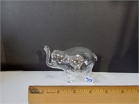 Glass Elephant with Baby Inside from Taiwan