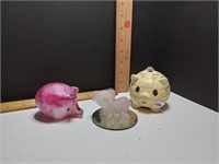 Piggy Paperweight, Bank , and figurine