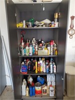 Garage Liquids In Cabinet
