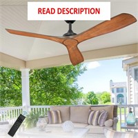 $96  Depuley 52-Inch Ceiling Fan  Walnut+Black