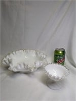 10" dia Silvercrest Bowl and Small Compote