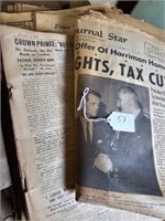 Stack of Early 1900's-60's Newspapers Ephemera