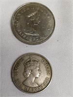 1955, 1982 Queen Elizabeth II Coins