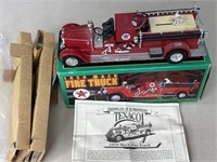 Texaco Mack Fire Truck Die Cast Coin Bank