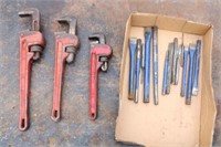 Pipe Wrenches, Chisels and Punches