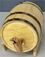 Small Wooden Wine Barrel With Stand