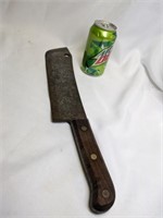 Antique Butcher Cleaver-Full Tang Forged Steel 18"