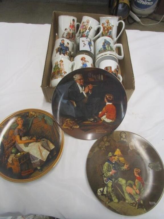 NORMAN ROCKWELL PLATES & MUGS