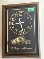 St. Joseph Hospital wall hanging clock- untested