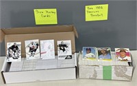 Box Full of Baseball and Hockey Cards