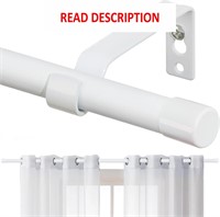 28-48 Inch Curtain Rods  23-52 Inch  Matte White