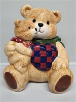 Teddy Bear Hugging Small Bear Cookie Jar