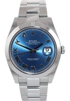 Rolex Men Datejust Blue Dial 41 MM Watch