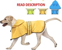 $20  Waterproof Large Dog Raincoat - Yellow (Large