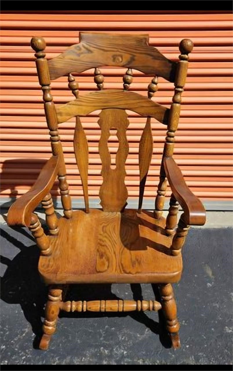 Virgina House Signed Wooden Rocking Chair