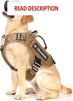 $37  Kastty Tactical Dog Harness  No Pull  L-Brown