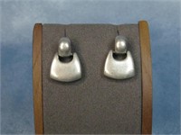 Sterling Silver Post Earrings Hallmarked