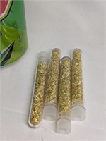 4 Tubes of Gold Flakes